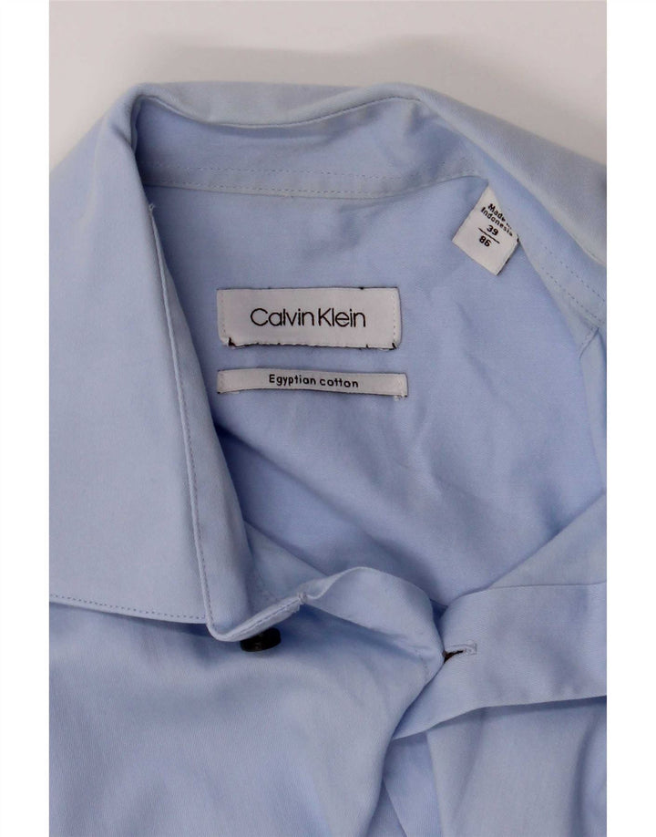 Calvin Klein Camisa para hombre Talla 39 Algodón azul medio