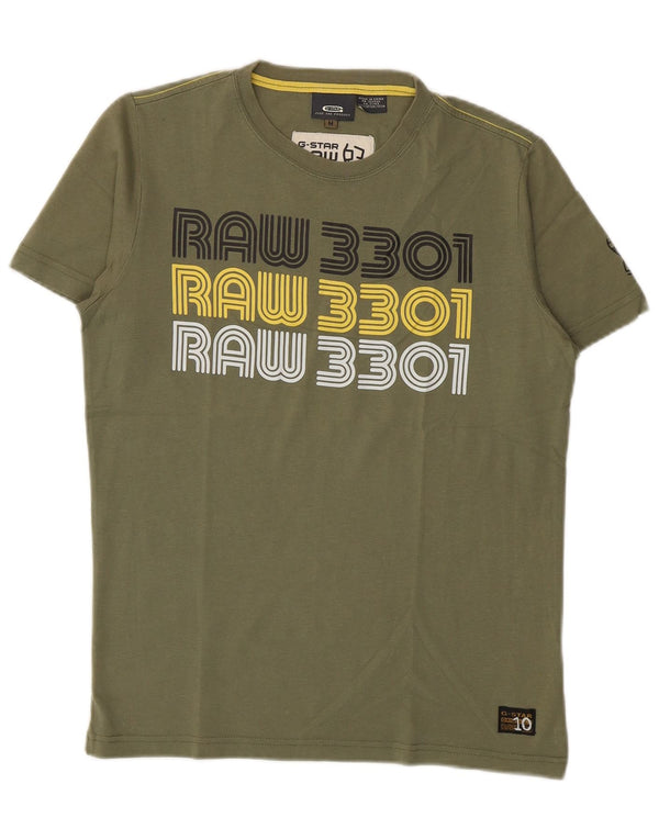 G-Star Hombre Camiseta Gráfica Top Medium Khaki Algodón