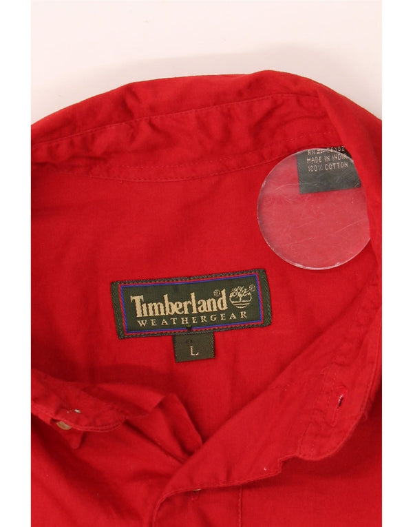 TIMBERLAND Camisa Hombre Grande Algodón Rojo