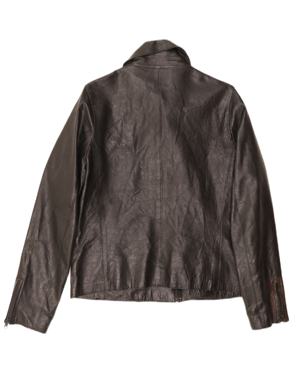 Vintage hombres Biker chaqueta Reino Unido 34 XS negro