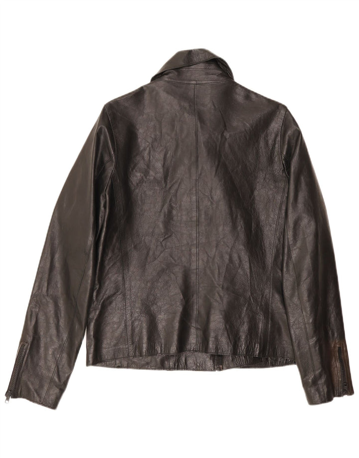 Vintage hombres Biker chaqueta Reino Unido 34 XS negro