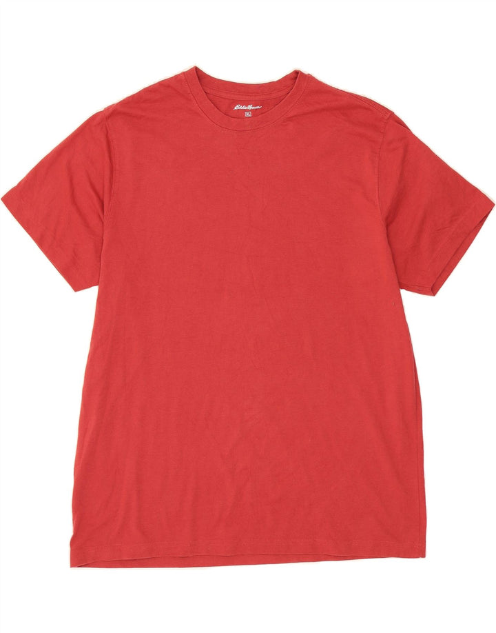EDDIE BAUER Mens T-Shirt Top XL Red Cotton Vintage Eddie Bauer and Second-Hand Eddie Bauer from Messina Hembry 