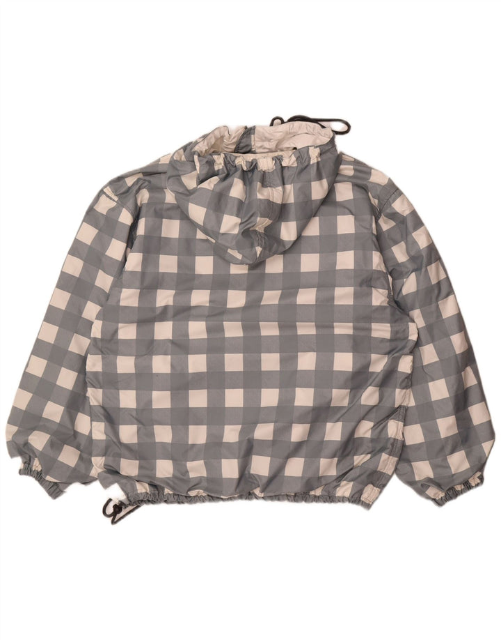 Belfe & Belfe Chaqueta de esquí extragrande con capucha para mujer UK 46 Large Grey Gingham