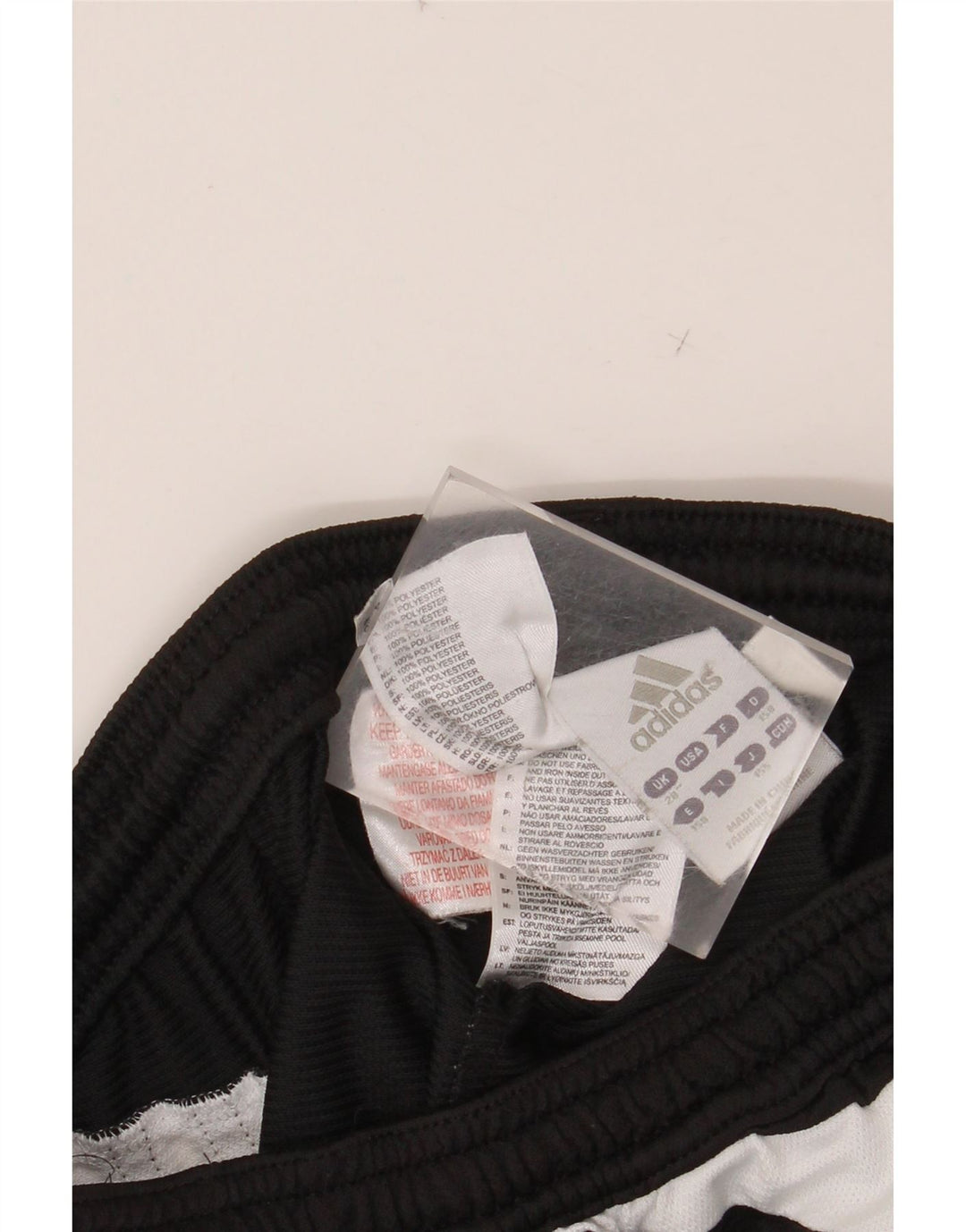 ADIDAS Pantalones cortos deportivos para niño 12-13 años Negro Poliéster color block