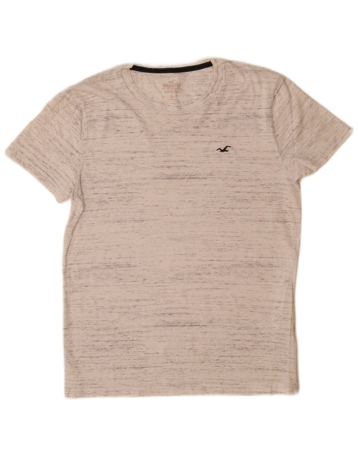 HOLLISTER Camiseta para hombre Top Small de algodón moteado en blanco roto