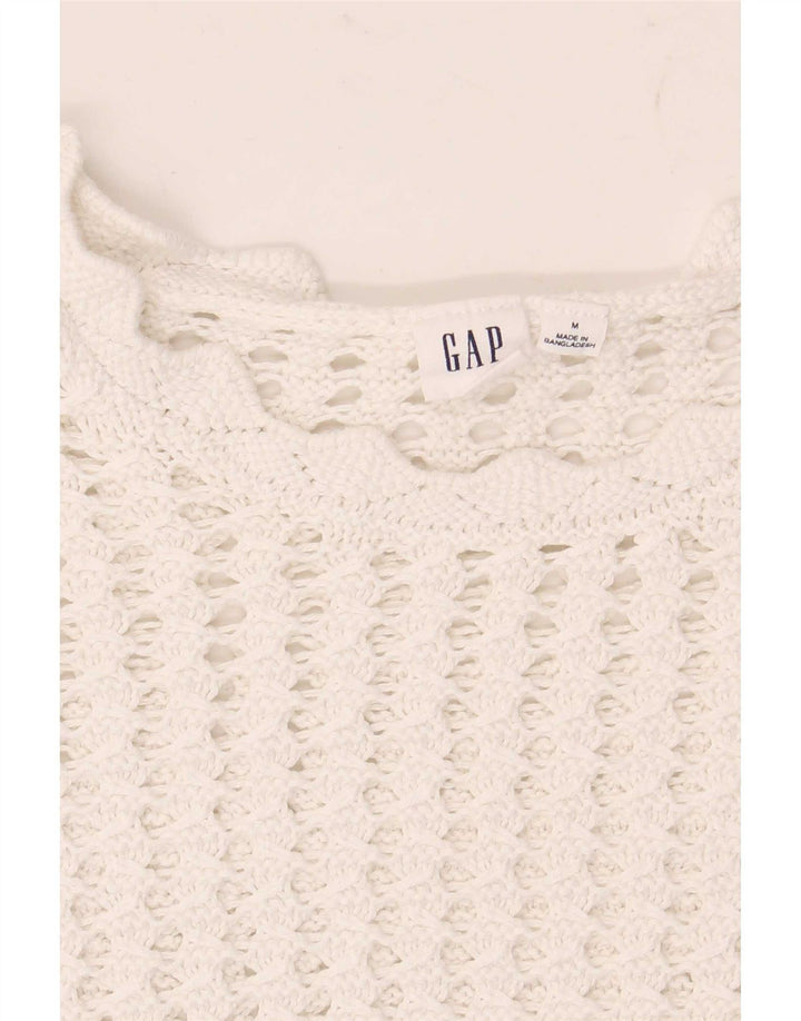 Blusa de crochet para mujer Gap Top UK 44 Medium White