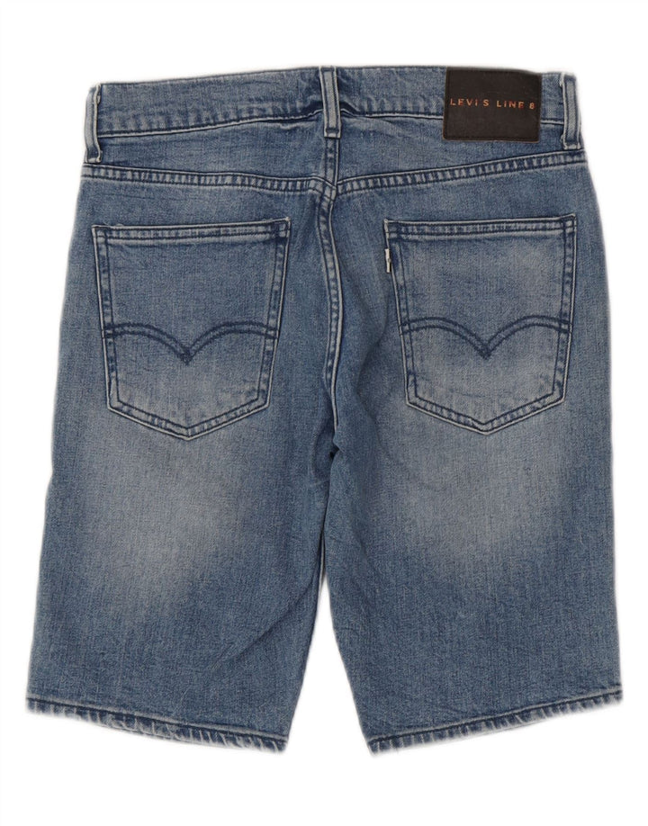 Levi's Mujer Line 8 Shorts Vaqueros W28 Algodón Azul Medio