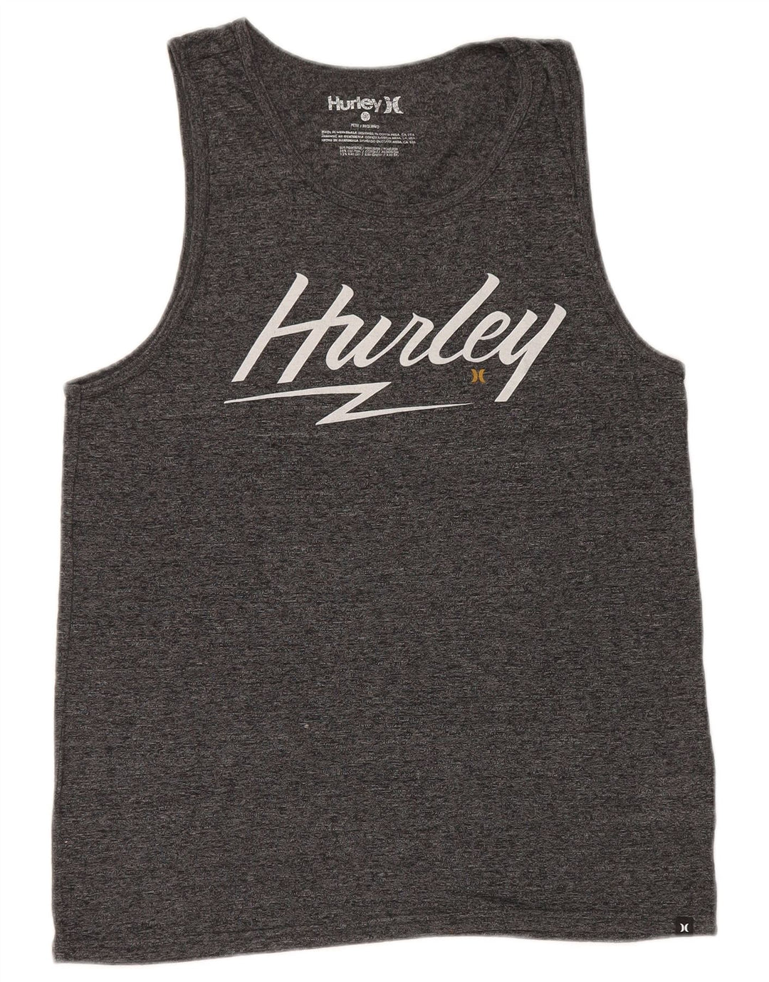 Hurley Hombre Petit Graphic Vest Top Pequeño Poliéster Gris Moteado