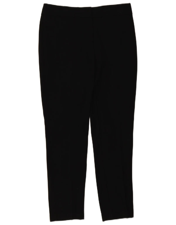 Marks & Spencer Pantalones casuales cónicos para mujer UK 12 Medium W32 L30 Negro