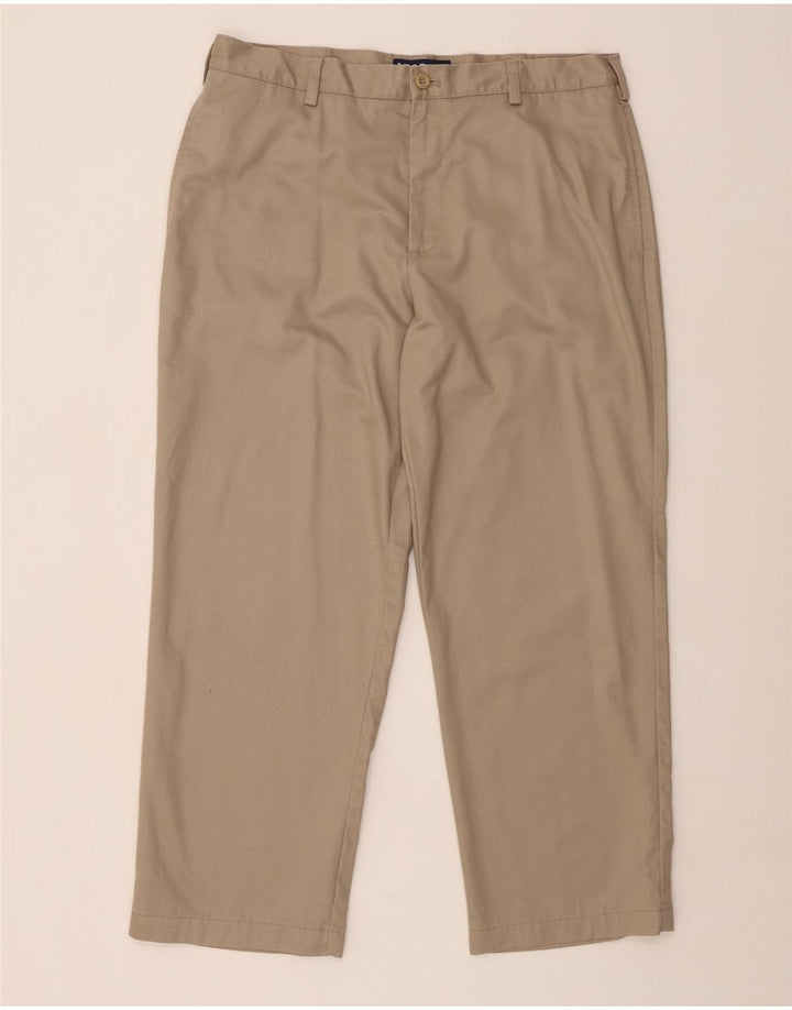 IZOD Pantalón chino recto de corte clásico para hombre W36 L29 Algodón beige