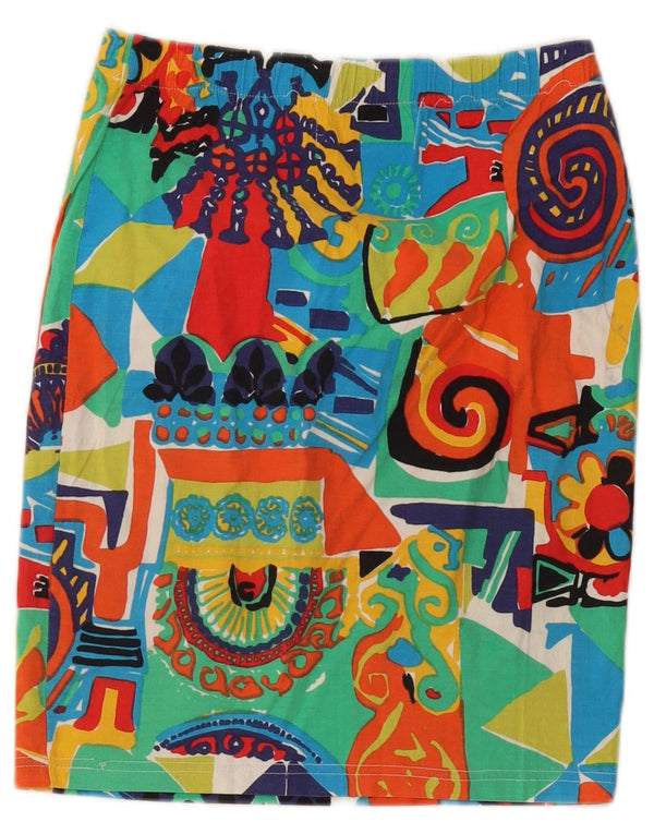 Falda recta vintage para mujer IT 42 Mediana W26 Multicolor
