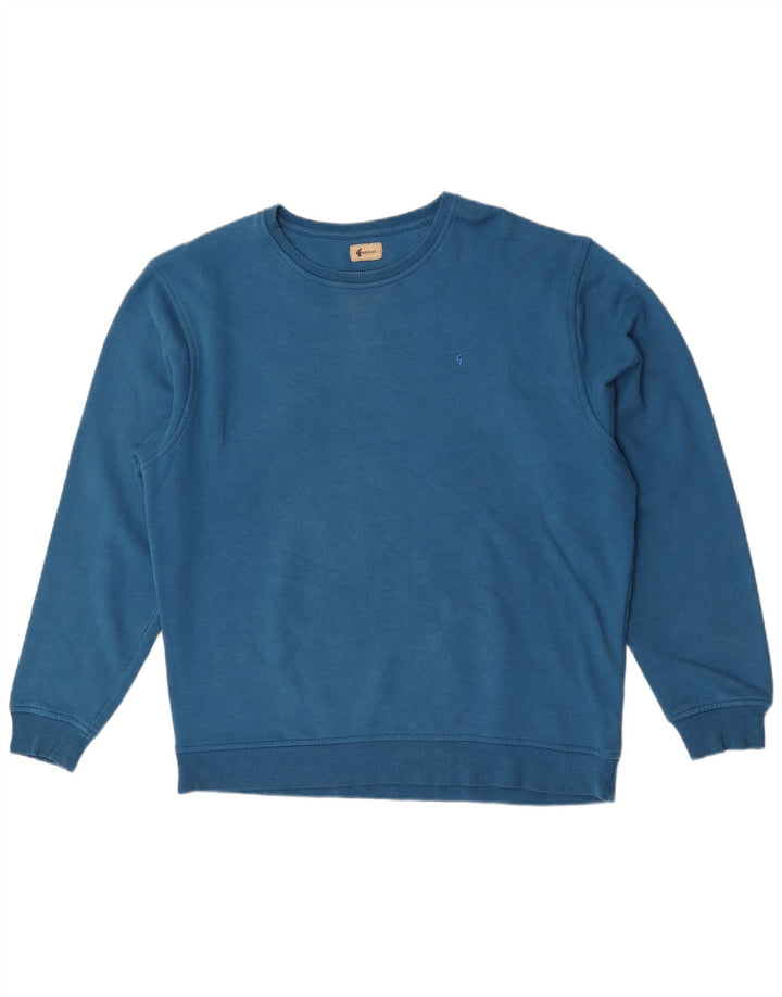 Gabicci Hombre Sudadera Jumper Grande Azul Algodón
