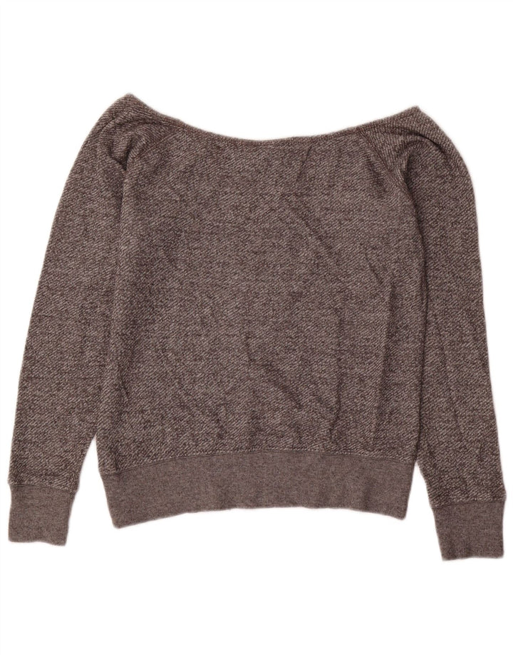 Hard Rock Cafe Sudadera con Hombros Descubiertos para Mujer UK 10 Small Grey