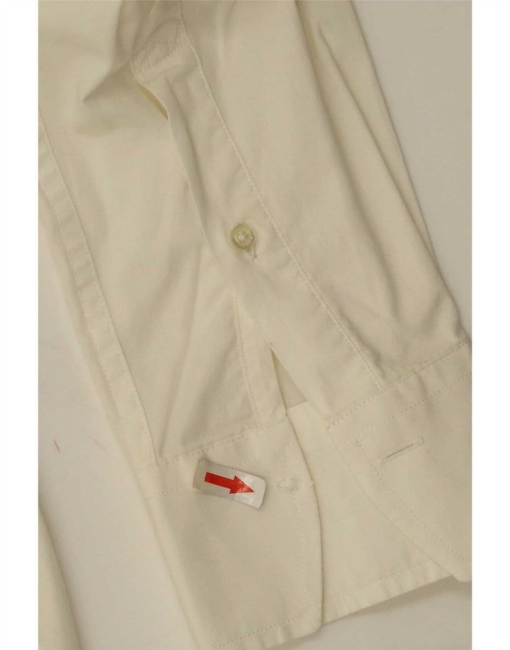 La Martina Mens Graphic Slim Fit Camisa Grande Blanco