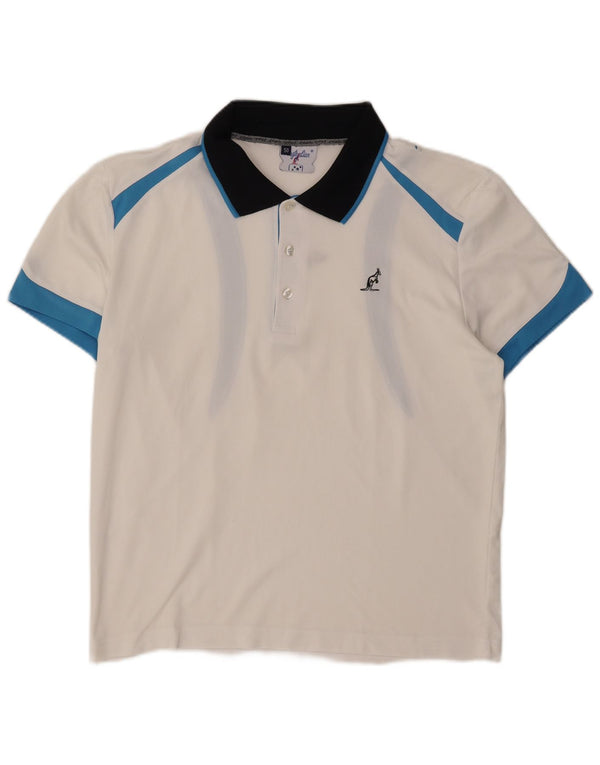 AUSTRALIAN L'ALPINA Polo para hombre IT 50 Medium Blanco Colorblock