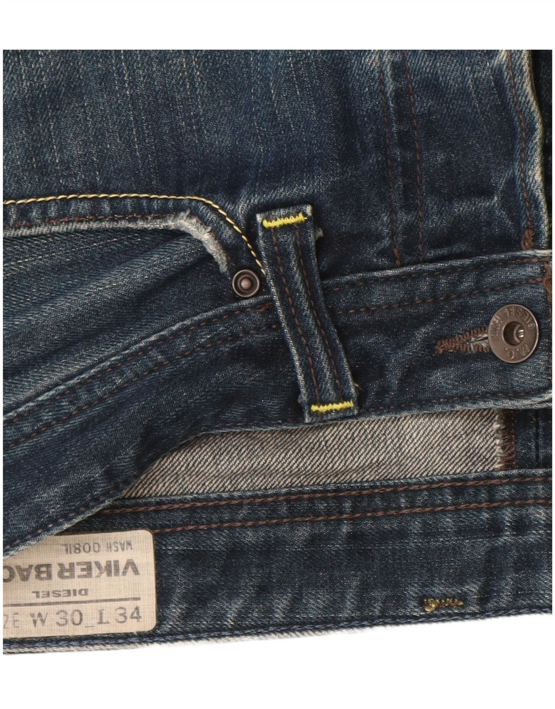 DIESEL Pantalones cortos vaqueros desgastados con espalda Viker para mujer W30 Algodón azul medio