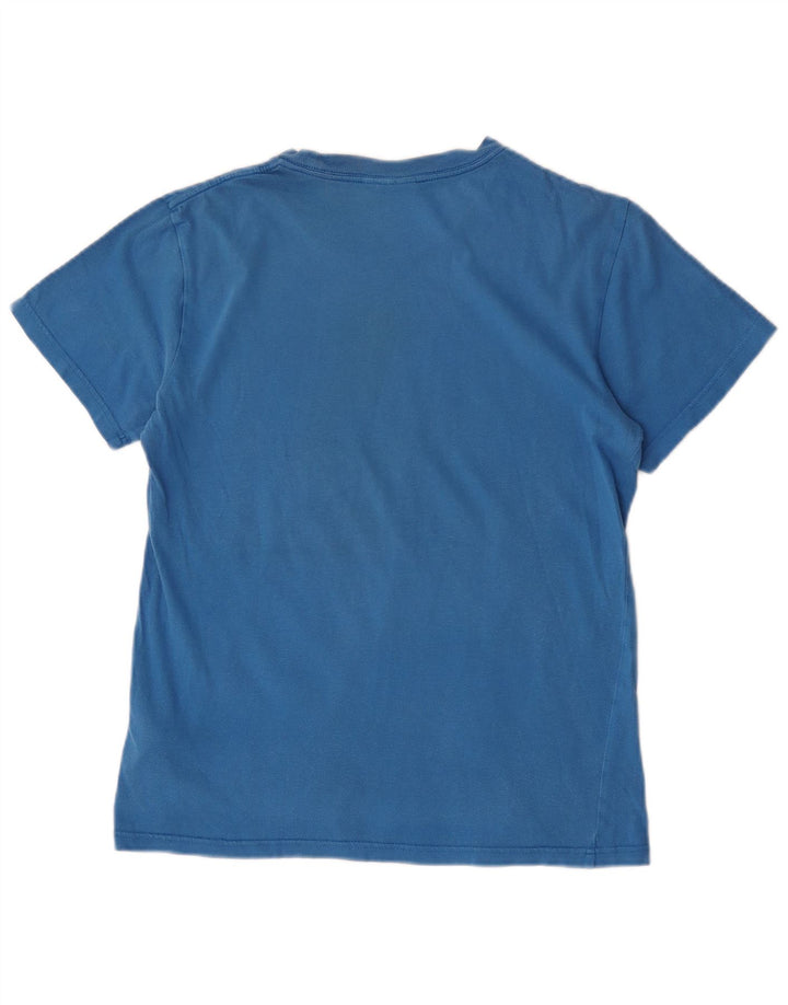 Adidas - Camiseta gráfica para hombre, talla pequeña, algodón azul