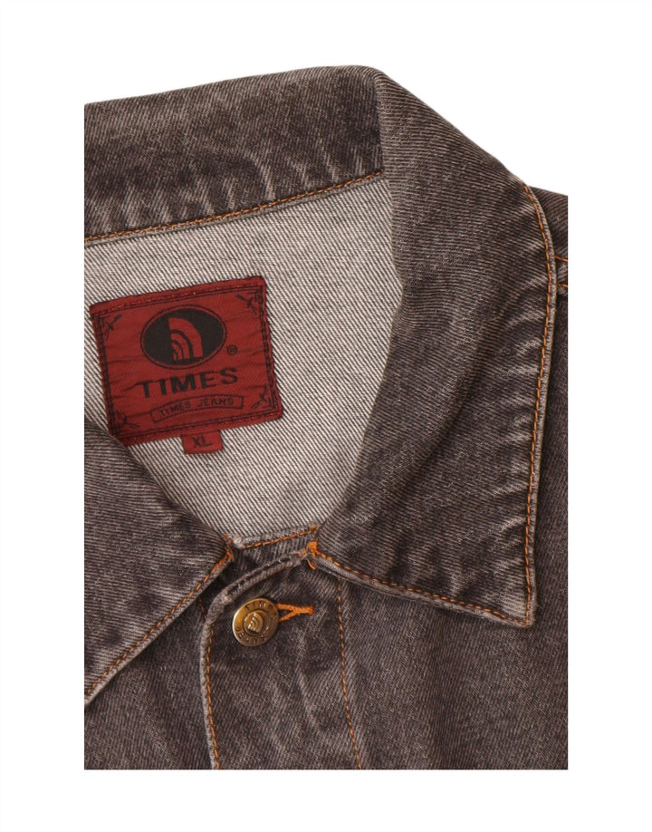 TIMES Chaqueta vaquera para hombre UK 42 XL Algodón gris