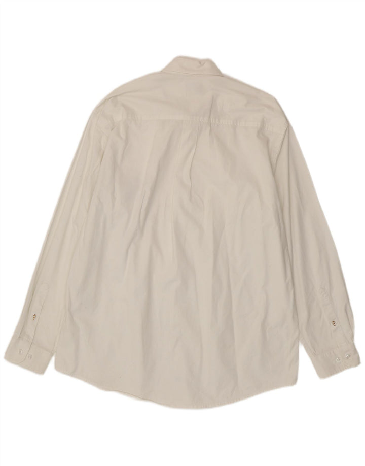 Camisa VINTAGE para hombre de algodón blanco medio
