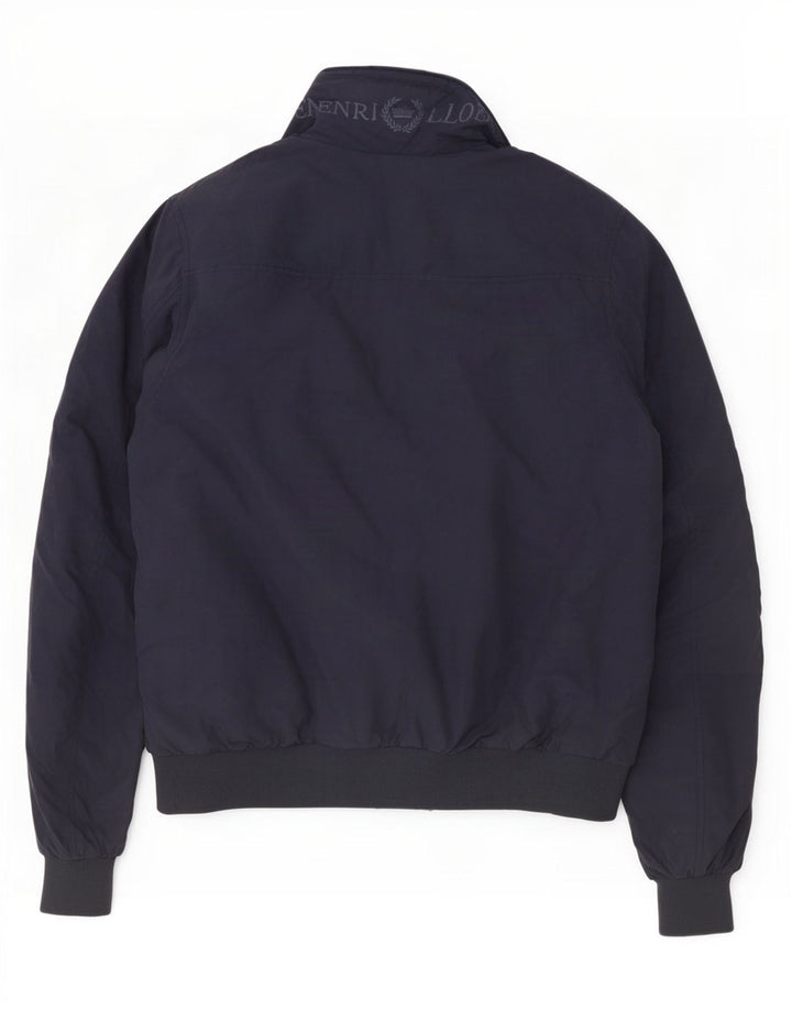 Henri Lloyd Chaqueta bomber estampada para hombre UK 40 Large Nylon azul marino