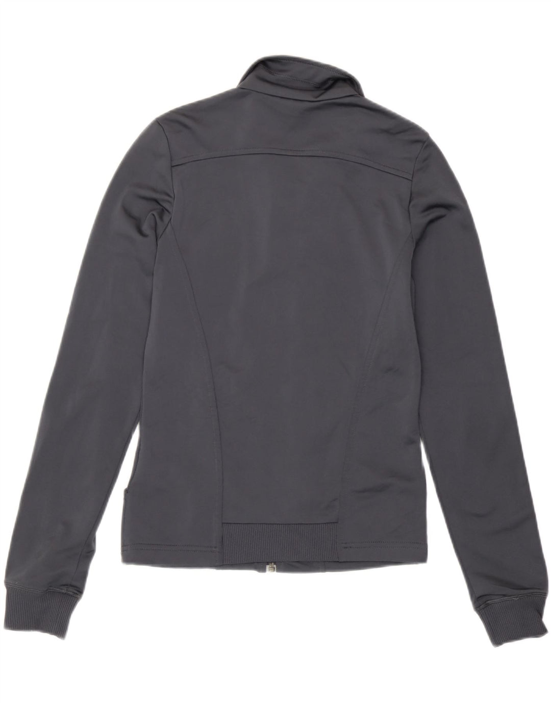 Adidas - Chaqueta de chándal para mujer, ajuste regular, talla 8, poliéster gris pequeño
