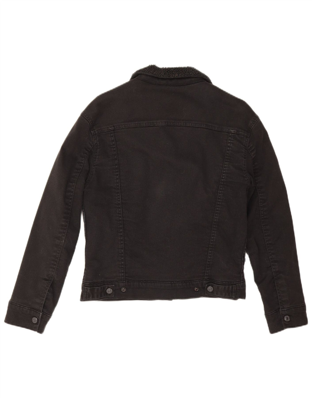 Levi's Chaqueta vaquera Sherpa para mujer UK 6 XS Algodón negro