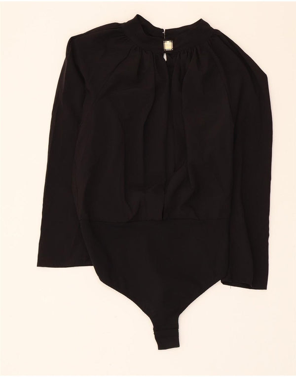 ELISABETTA FRANCHI Womens Bodysuit IT 46 Large Black