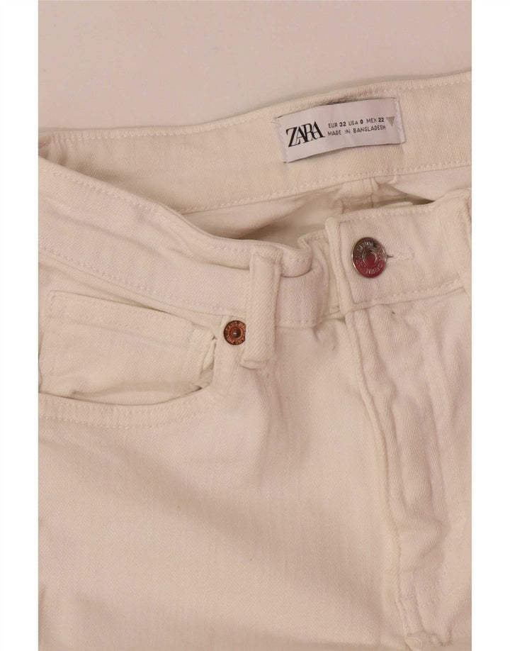 Zara Vaqueros Acampanados Mujer EU 32 2XS W22 L26 Blanco