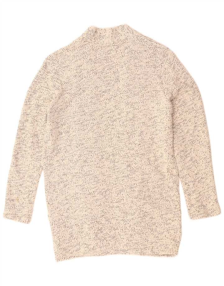 ZARA Mens Cardigan Sweater Small Off White Flecked