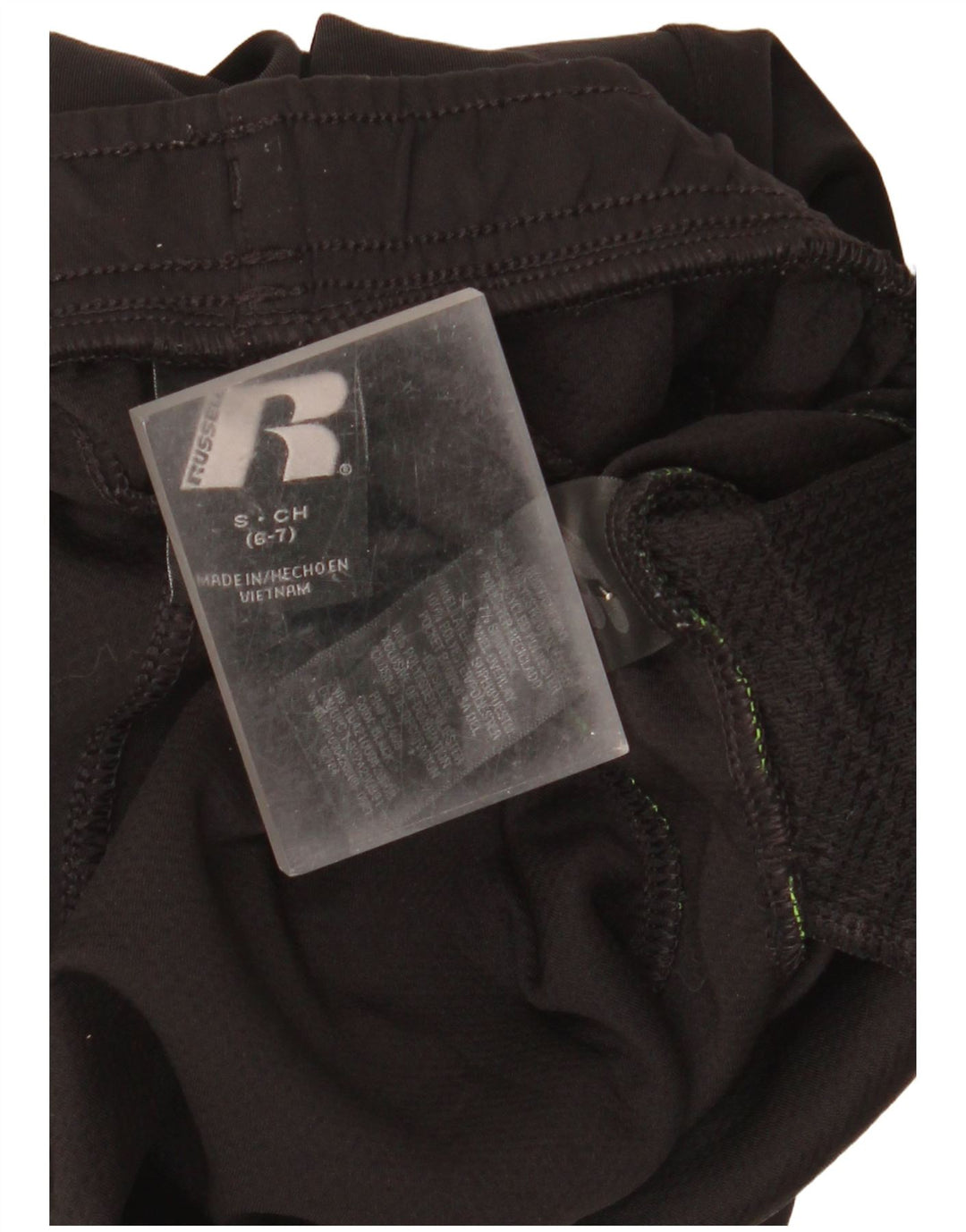 Russell Athletic Pantalones deportivos Dri-Power para niños de 6 a 7 años, talla pequeña, color negro