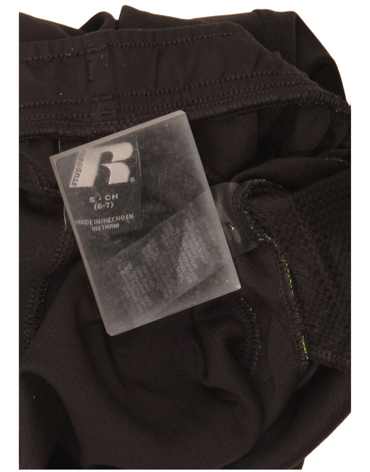 Russell Athletic Pantalones deportivos Dri-Power para niños de 6 a 7 años, talla pequeña, color negro