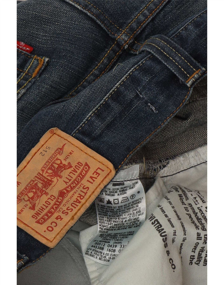 Levi's Mens 512 Capri Jeans W33 L22 Algodón Azul
