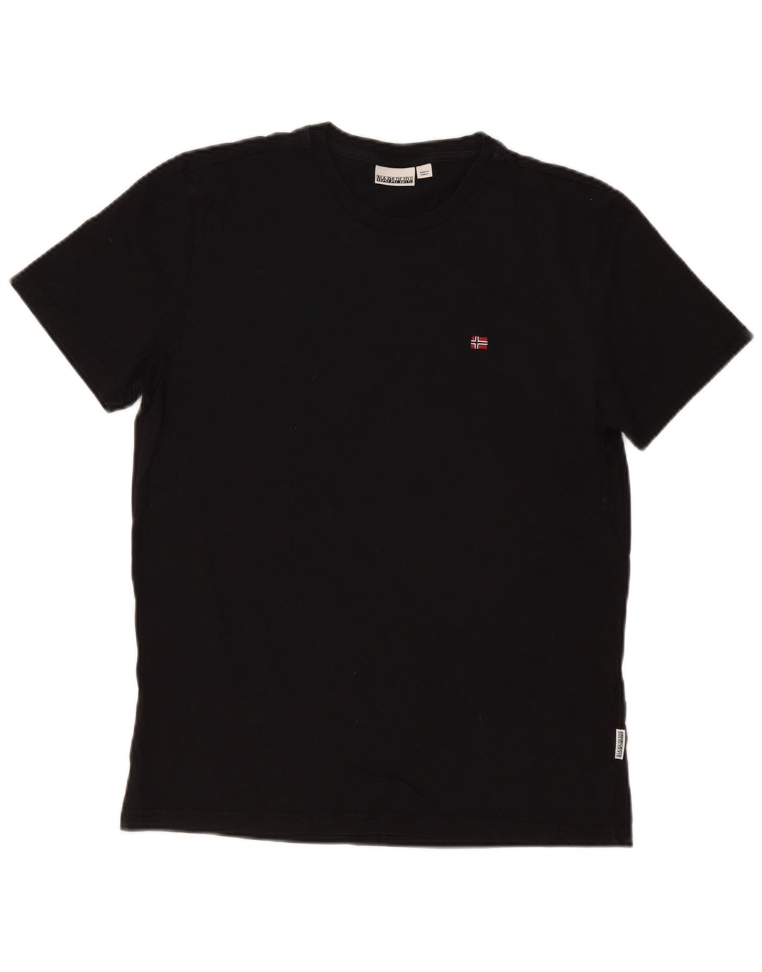 Napapijri Hombre Camiseta Top Medium Negro Algodón