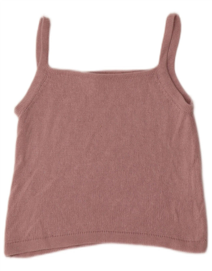 Marella Top corto de tirantes para mujer UK 42 Seda rosa medio