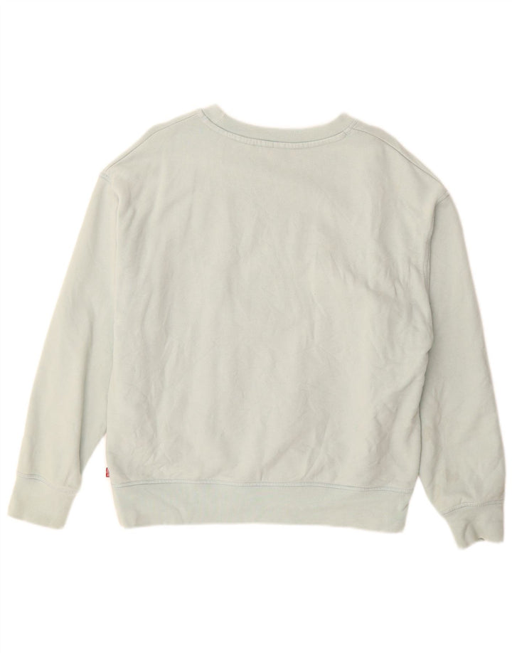 Levi's Sudadera gráfica para mujer Jumper UK 14 Algodón turquesa mediano