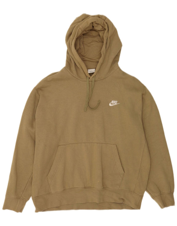 Nike Jersey con capucha extragrande para mujer UK 46 Large Khaki Cotton