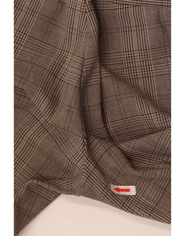 Zara Mujer Pantalones Chinos Slim Small W26 L25 Cuadros Grises