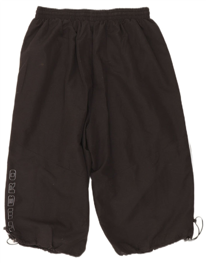 Umbro Bermudas estampadas para hombre, pantalones cortos deportivos, poliéster negro grande