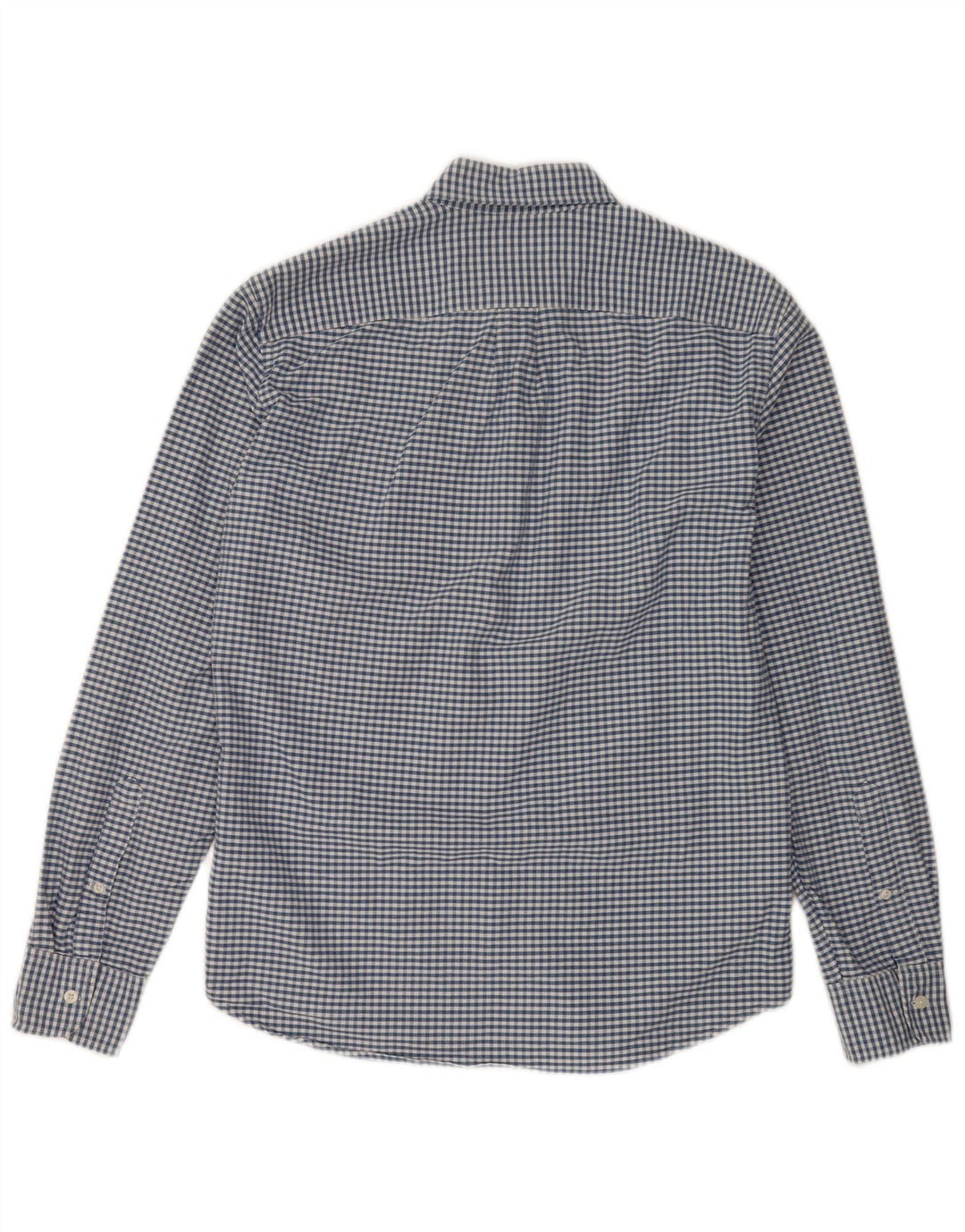 J. CREW Camisa ajustada para hombre de algodón a cuadros azul medio