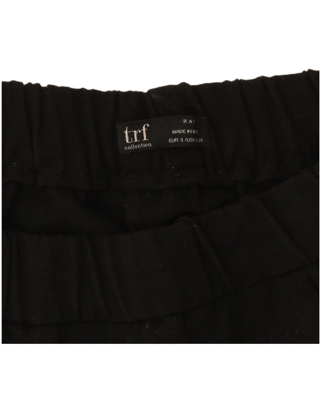 Zara Mujer Pantalones Cortos Delgados Pequeños W26 L24 Negro