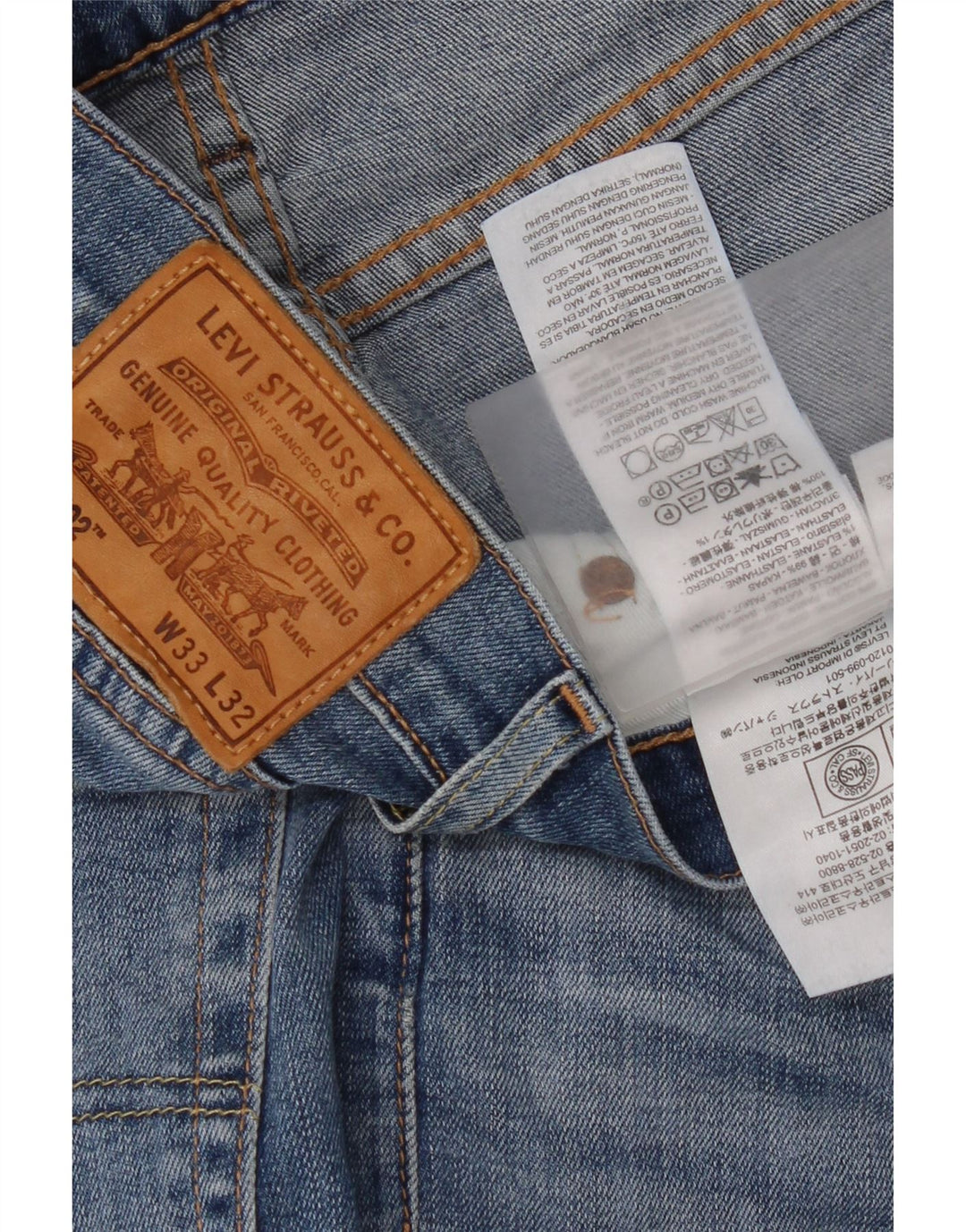 Vaqueros Levi's 502 Tapered para hombre W33 L26 Algodón azul