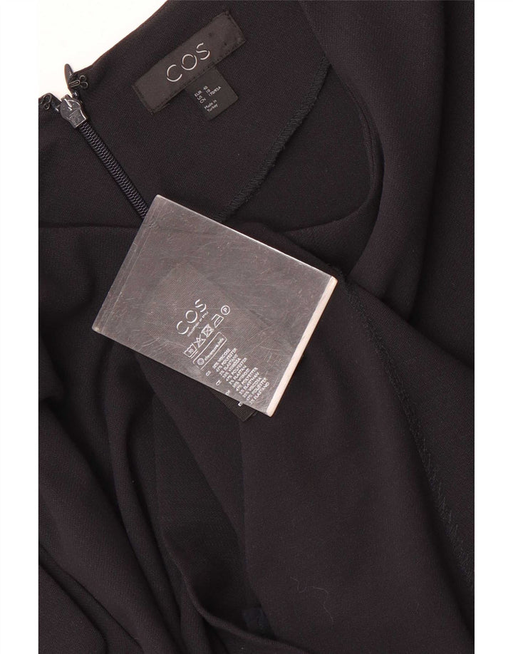 Cos Vestido recto extragrande de manga 3/4 para mujer EU 40 Viscosa negra mediana