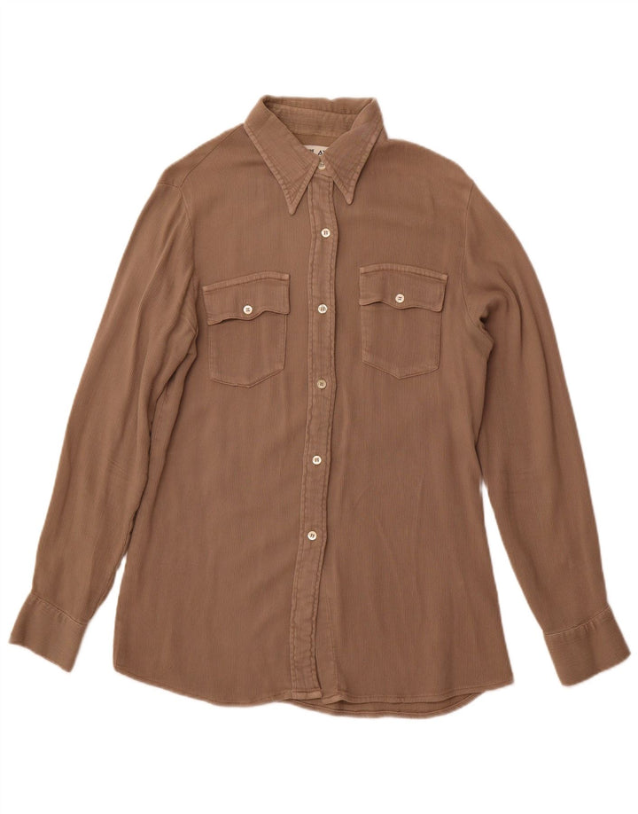 REPLAY Camisa de mujer UK 42 Marrón medio