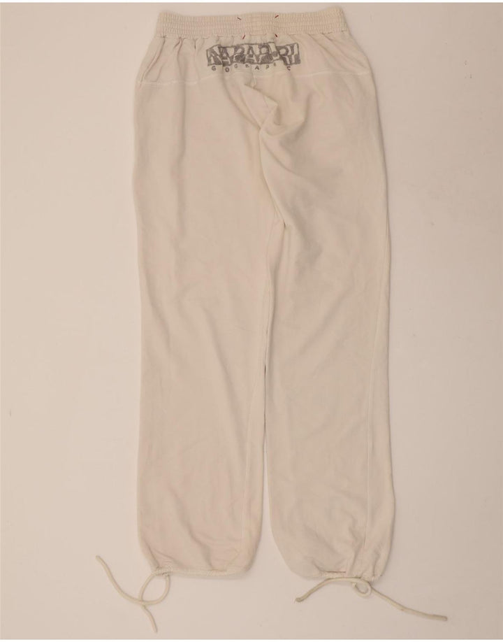 NAPAPIJRI Pantalones de chándal con estampado gráfico para mujer Joggers UK 40 Medium White