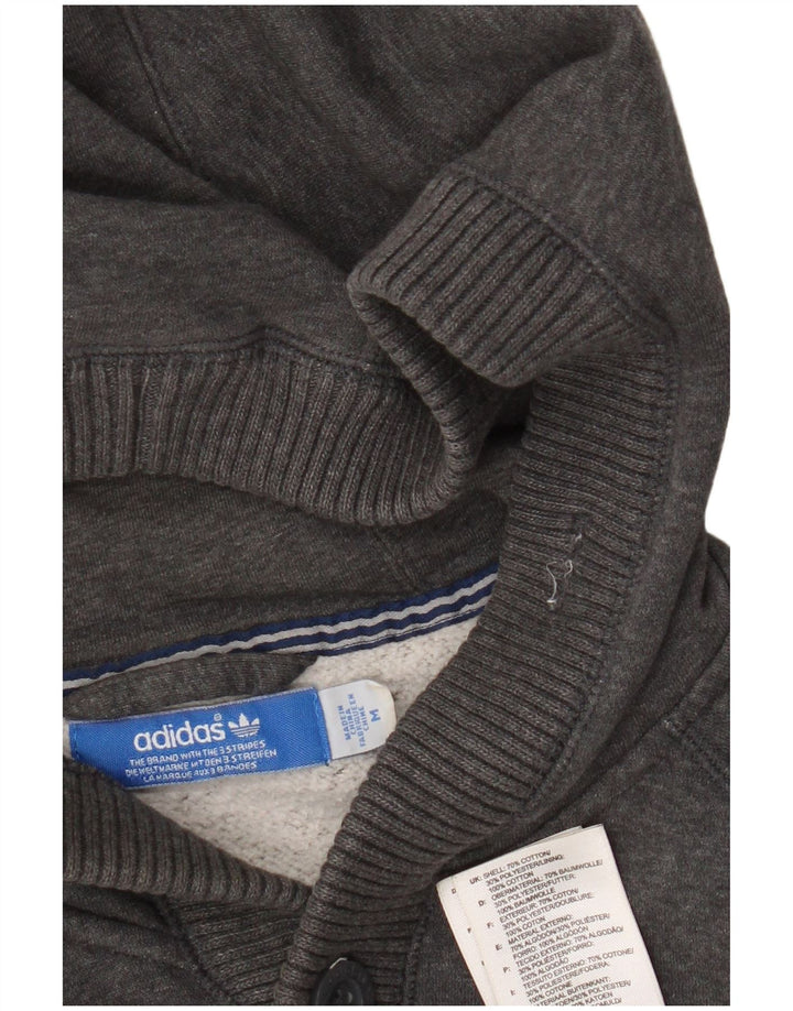 Adidas - Chaqueta de chándal con capucha para hombre, algodón gris medio