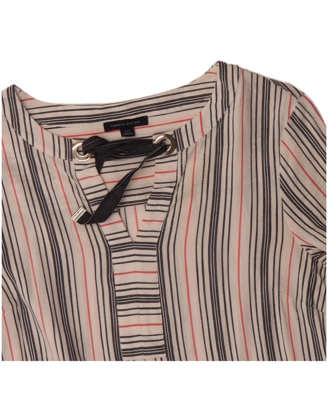 TOMMY HILFIGER Blusa para mujer Top UK 46 Grande Rayas multicolores