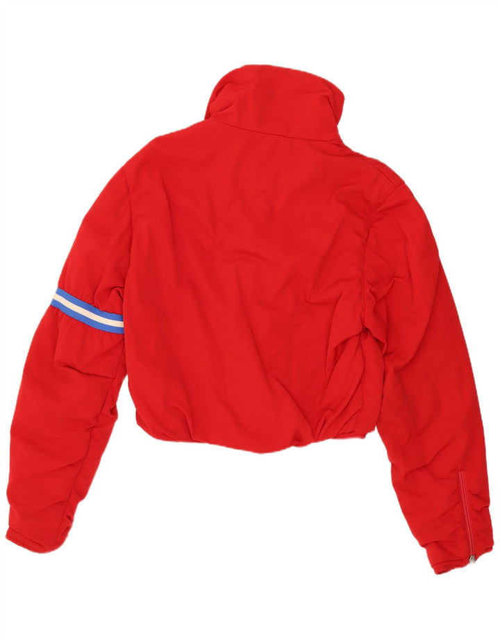 Chaqueta acolchada vintage para mujer EU 38 Poliamida roja mediana