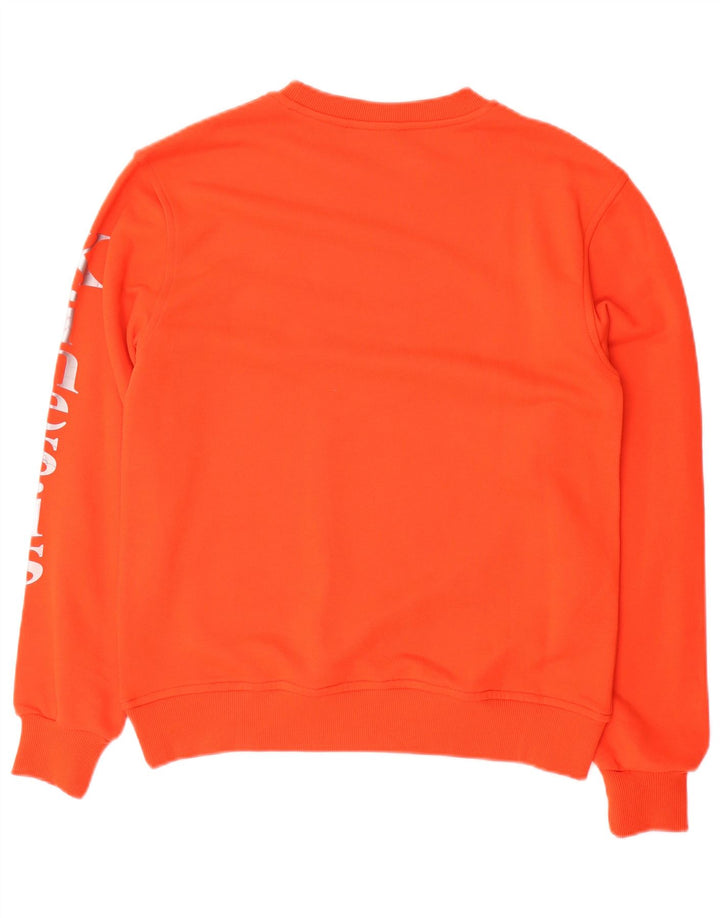 FILA Sudadera gráfica para hombre Jumper XS Algodón color block naranja
