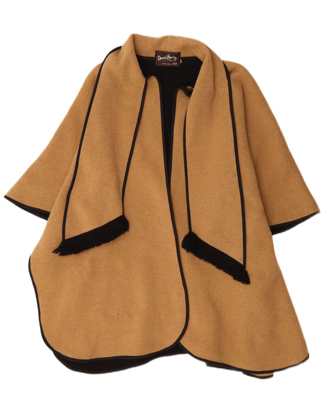 David Barry Poncho para Mujer Talla única Beige