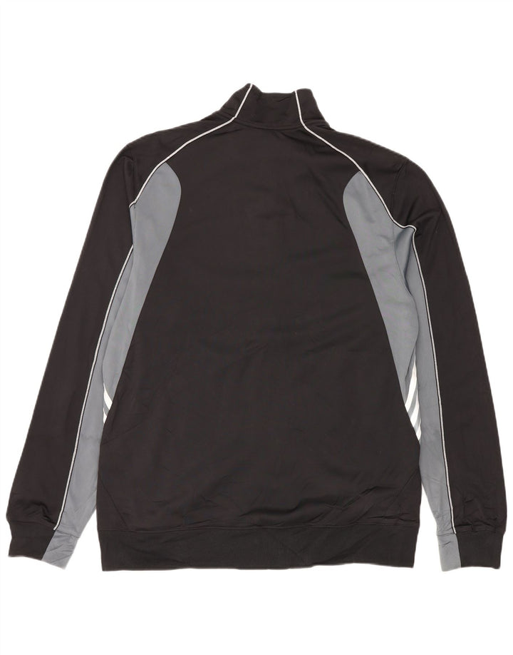 Adidas Hombre Chándal Top Chaqueta Grande Negro Colorblock Poliéster